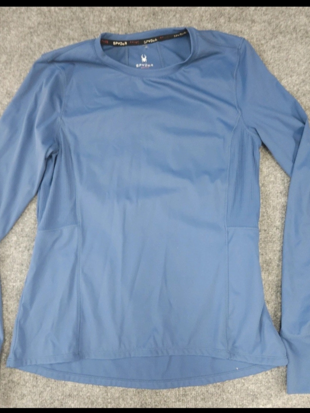 Spyder Long Sleeve Athletic Top in Blue Size Medium Like New
